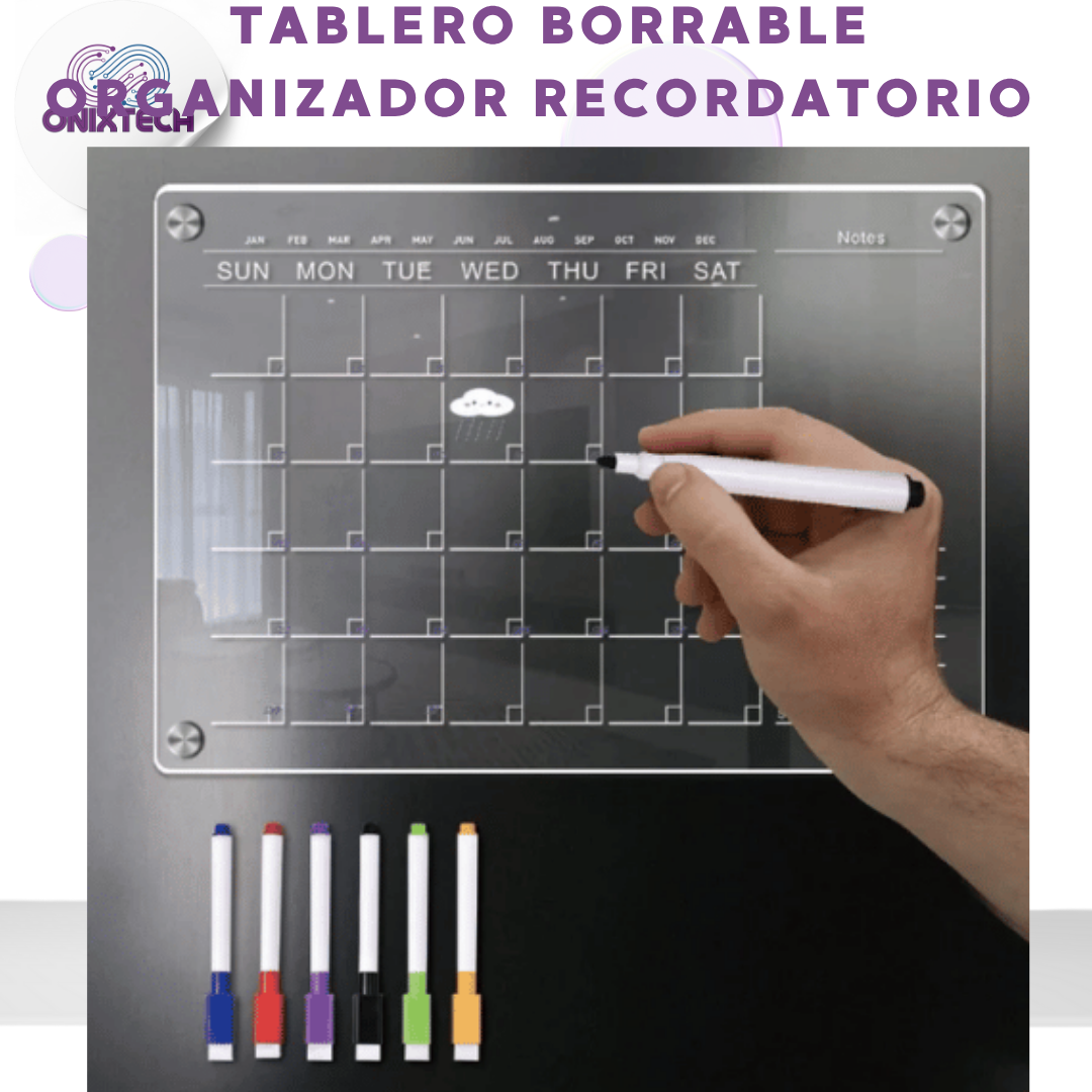 TABLERO BORRABLE ORGANIZADOR RECORDATORI